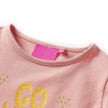 Világos rózsaszín hosszú ujjú gyerekpóló 128