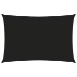 fekete téglalap alakú oxford-szövet napvitorla 2 x 4,5 m