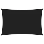 fekete téglalap alakú oxford-szövet napvitorla 2 x 5 m