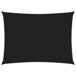 fekete téglalap alakú oxford-szövet napvitorla 2,5 x 4 m