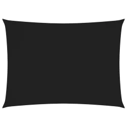 fekete téglalap alakú oxford-szövet napvitorla 2,5 x 4 m