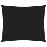 fekete téglalap alakú oxford-szövet napvitorla 5 x 6 m