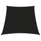 fekete trapéz alakú oxford-szövet napvitorla 2/4 x 3 m