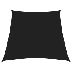 fekete trapéz alakú oxford-szövet napvitorla 2/4 x 3 m