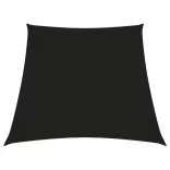fekete trapéz alakú oxford-szövet napvitorla 3/5 x 4 m