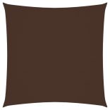 barna négyzet alakú oxford-szövet napvitorla 3,6 x 3,6 m
