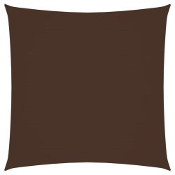 barna négyzet alakú oxford-szövet napvitorla 3,6 x 3,6 m