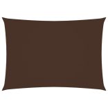 barna téglalap alakú oxford-szövet napvitorla 2,5 x 4 m