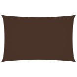 barna téglalap alakú oxford-szövet napvitorla 2,5 x 5 m