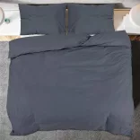 antracitszürke pamut ágyneműhuzat-garnitúra 260x240 cm