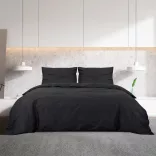 fekete pamut ágyneműhuzat-garnitúra 140 x 200 cm