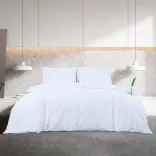 fehér pamut ágyneműhuzat-garnitúra 220 x 240 cm