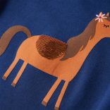 Tengerészkék hosszú ujjú gyerekpóló 104