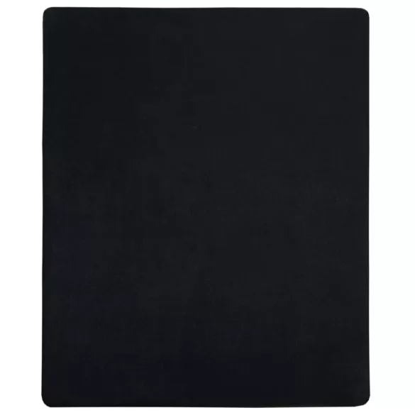 fekete pamutdzsörzé gumis lepedő 90 x 200 cm