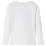 Ekrü színű hosszú ujjú gyerekpóló 104