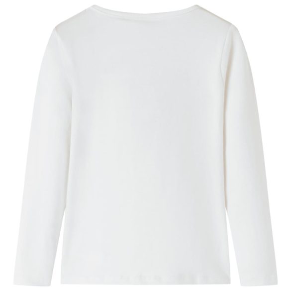 Ekrü színű hosszú ujjú gyerekpóló 104