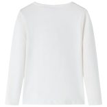 Ekrü színű hosszú ujjú gyerekpóló 128