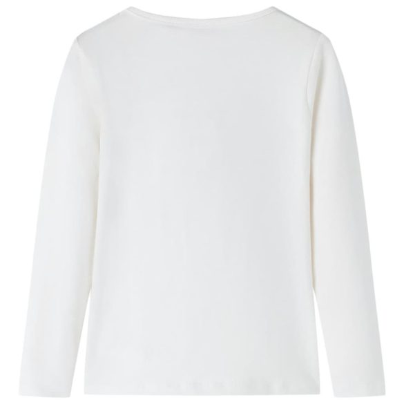 Ekrü színű hosszú ujjú gyerekpóló 128
