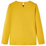 Sötét okker hosszú ujjú gyerekpóló 104