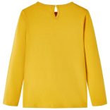 Sötét okker hosszú ujjú gyerekpóló 116