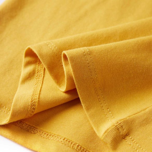 Sötét okker hosszú ujjú gyerekpóló 116