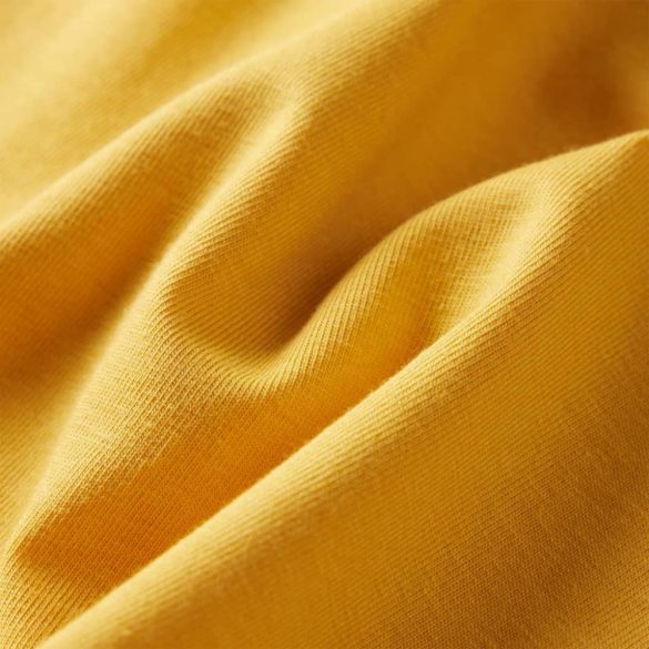 Sötét okker hosszú ujjú gyerekpóló 128