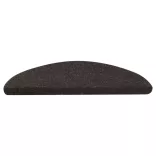 15 db fekete öntapadó lépcsőszőnyeg 56x17x3 cm