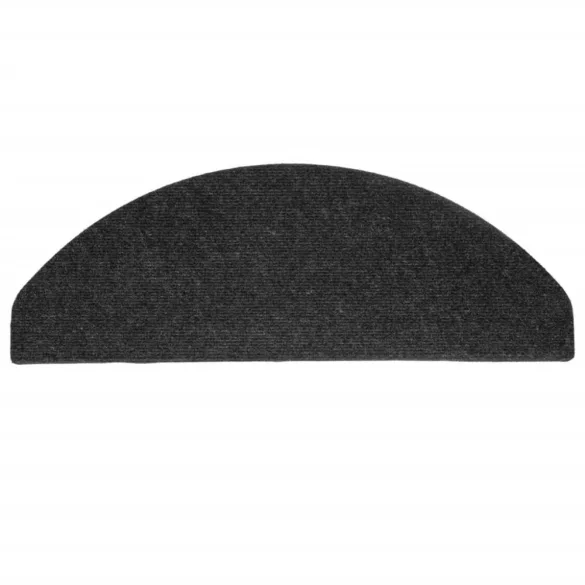 15 db fekete öntapadó lépcsőszőnyeg 65x22,5x3,5 cm