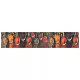 mosható kanál- és fűszermintás bársony konyhaszőnyeg 60x300 cm