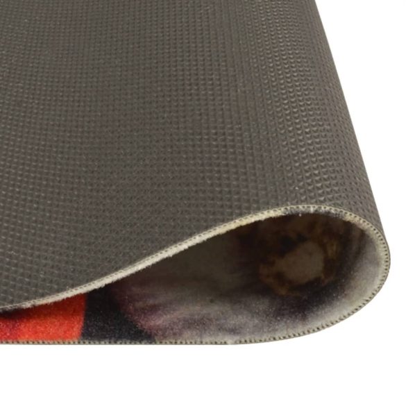 mosható bor- és vacsoramintás bársony konyhaszőnyeg 60x180 cm