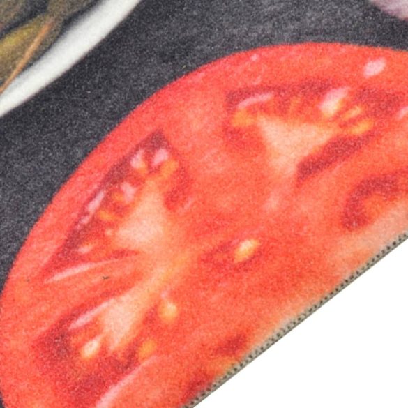 mosható bor- és vacsoramintás bársony konyhaszőnyeg 60x180 cm