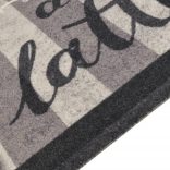 fekete mosható coffee feliratos bársony konyhaszőnyeg 45x150 cm