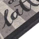 fekete mosható coffee feliratos bársony konyhaszőnyeg 60x300 cm