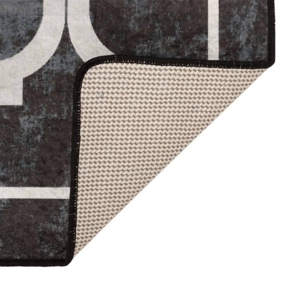 fekete-fehér mosható szőnyeg 190 x 300 cm