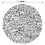 fekete-fehér mosható szőnyeg Ø 120 cm