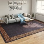 fekete-arany mosható szőnyeg 400 x 300 cm