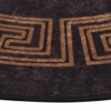 fekete és arany mosható szőnyeg Ø 200 cm