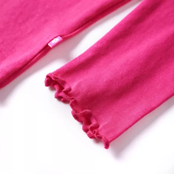 Élénk rózsaszín hosszú ujjú gyerekpóló 116