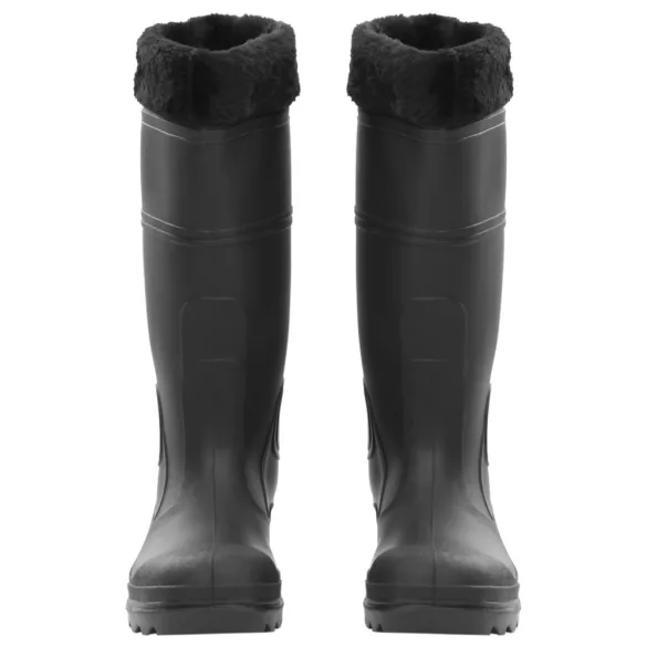 fekete PVC 39-es esőcsizma kivehető zoknival