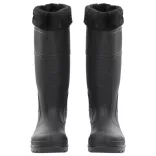 fekete PVC 40-es esőcsizma kivehető zoknival