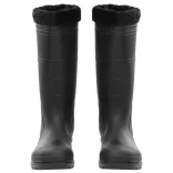 fekete PVC 45-ös esőcsizma kivehető zoknival