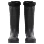 fekete PVC 46-os esőcsizma kivehető zoknival