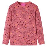 Fakó rózsaszín hosszú ujjú gyerekpizsama 116