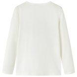 Ekrü színű hosszú ujjú gyerekpóló 104