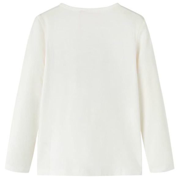 Ekrü színű hosszú ujjú gyerekpóló 104