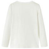 Ekrü színű hosszú ujjú gyerekpóló 116