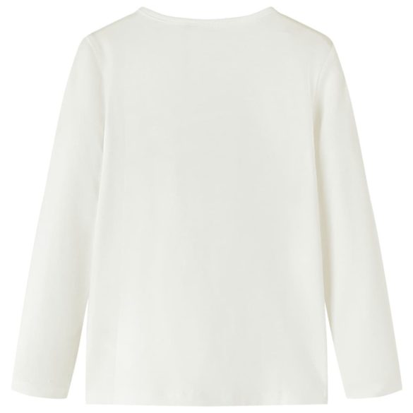 Ekrü színű hosszú ujjú gyerekpóló 116