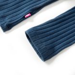 Tengerészkék hosszú ujjú bordázott gyerekpóló 104