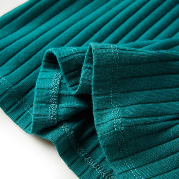 Sötétzöld hosszú ujjú bordázott gyerekpóló 116