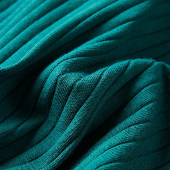 Sötétzöld hosszú ujjú bordázott gyerekpóló 116